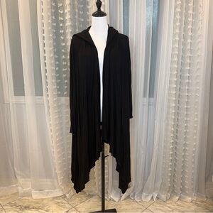Elegant Black Hooded Women's Cape